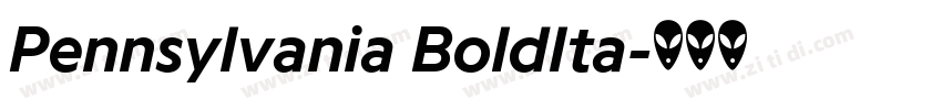 Pennsylvania BoldIta字体转换
